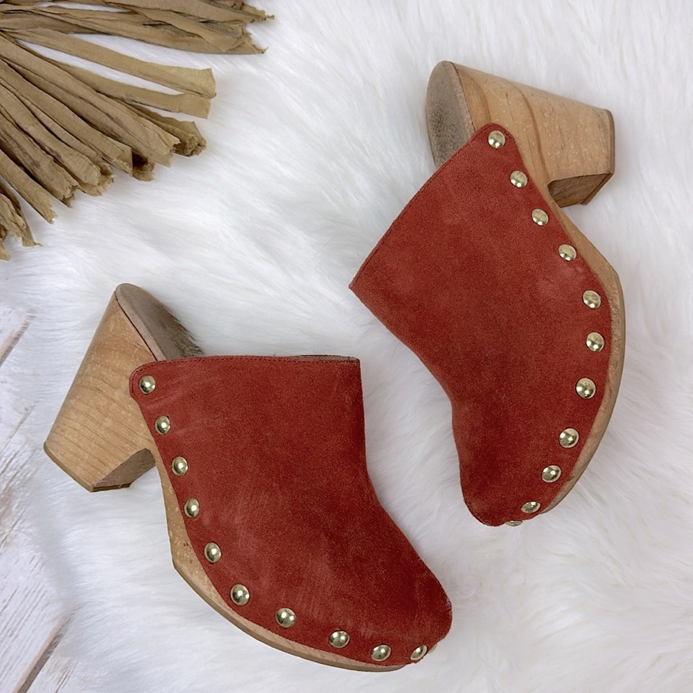 Free People Ring Leader Suede Studded Clogs - Picture 9 of 9